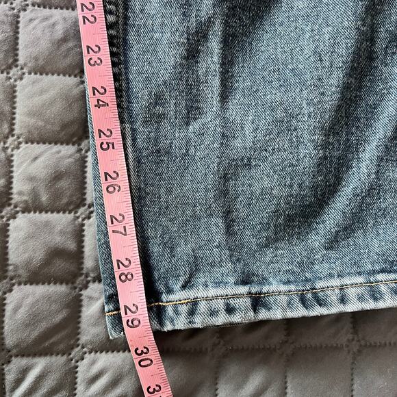 Vintage Eddie Bauer Jeans Men’s 46x30 Blue Denim Button Fly Made in USA 90s - Picture 9 of 10